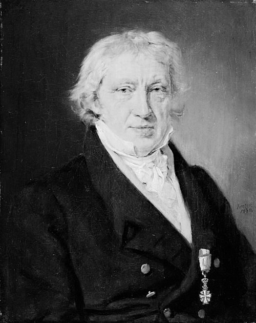 Portræt af Søren Nicolaus Johan Bloch, rektor ved Roskilde Kathedralskole, 1830, Christian Albrecht Jensen