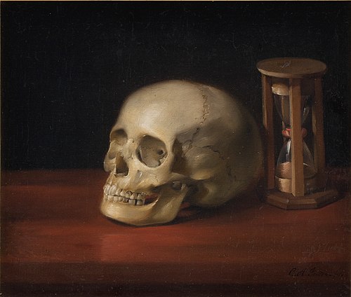 Skull and Hourglass, 1813, Christian Albrecht Jensen