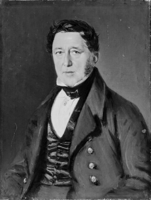 Peter Hiort Lorenzen, slesvigsk stænderdeputeret, kunstnerens svoger, 1842, Christian Albrecht Jensen