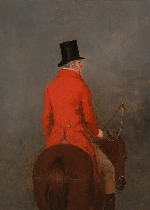 Portrait of Thomas Cholmondeley, first Lord Delamere, on His Hunter (study for "The Cheshire Hunt at, 1839, Henry Calvert