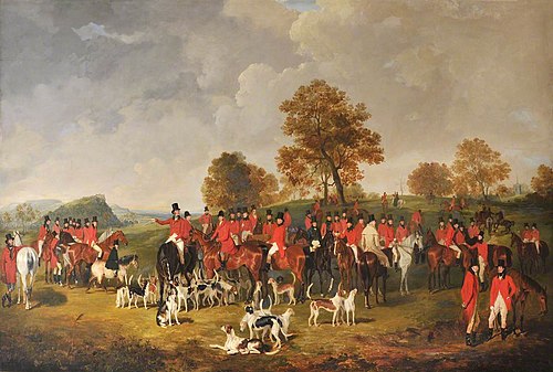 The Cheshire Hunt with Wilbraham Egerton of Tatton (1781-1856) and his son William Tatton Egerton, 1, 1839, Henry Calvert