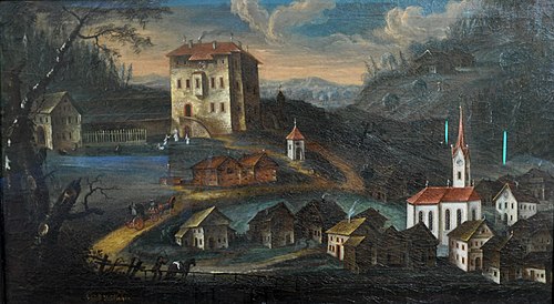 Burg Hochneukirchen in Neukirchen am Großvenediger, 1760, Franz Xaver König