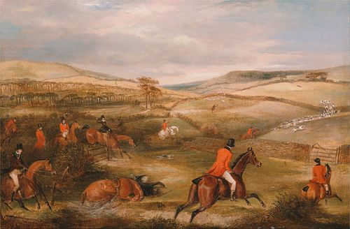 The Berkeley Hunt, 1842: The Chase, 1842, Francis Calcroft Turner