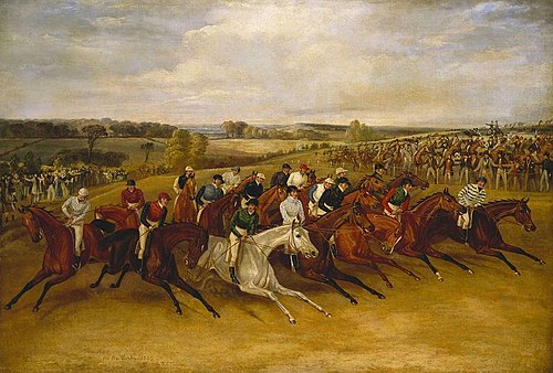 The Start for the Derby, 1837, Francis Calcroft Turner