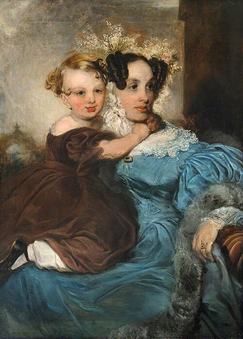 Mrs Mary Linsdell (b.1805), with Her Son, Thomas (b.1835), 1837, John R. Wildman