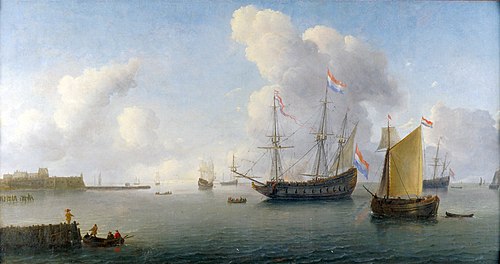 View of the Roadstead near Fort Rammekens, 1653, Willem van Diest