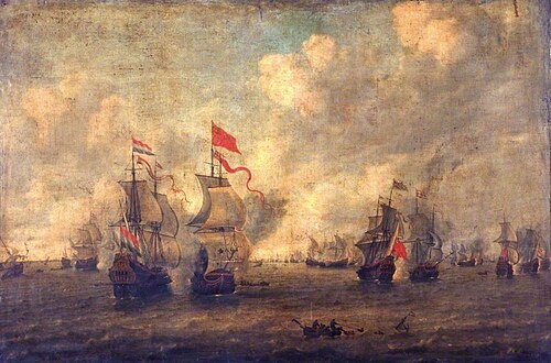 Sea Battle, 1655, Willem van Diest