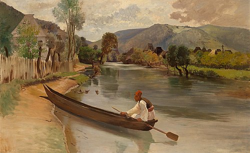 On the riverbank, , Franz Leo Ruben