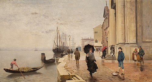 Motiv aus Venedig, 1877, Franz Leo Ruben