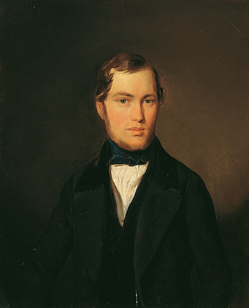 Junger Mann mit blauer Halsbinde, , Leopold Fertbauer