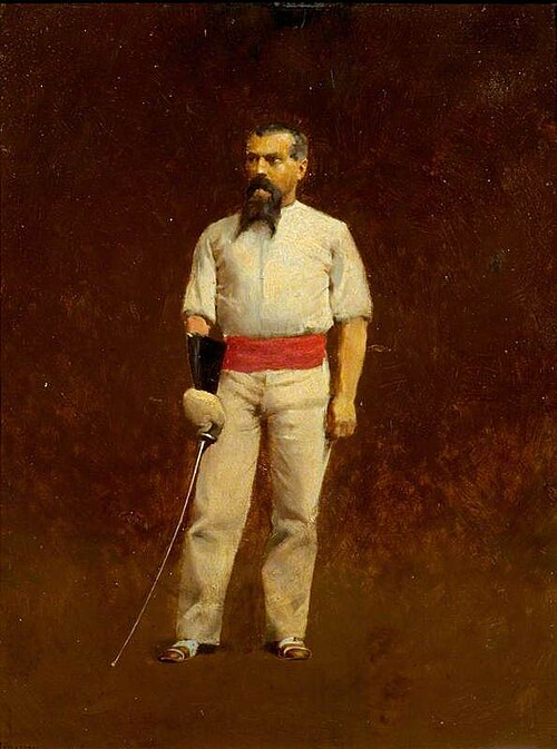 Sir Richard Burton (1821–1890), Dressed for Fencing, 1883, Albert Letchford