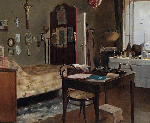 Interior of Sir Richard Burton's Bedroom, , Albert Letchford