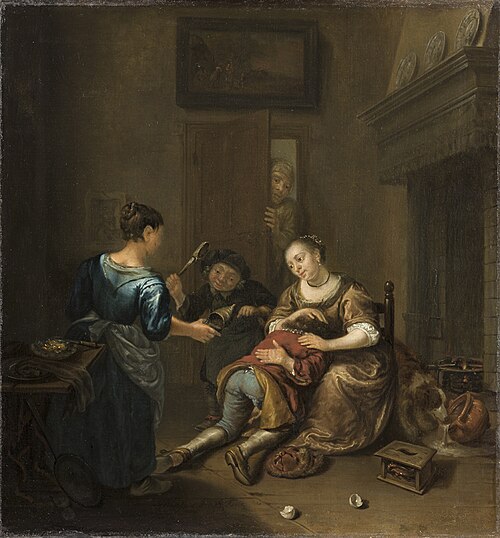 De betrapte eierdief, 1729, Jan Abel Wassenbergh