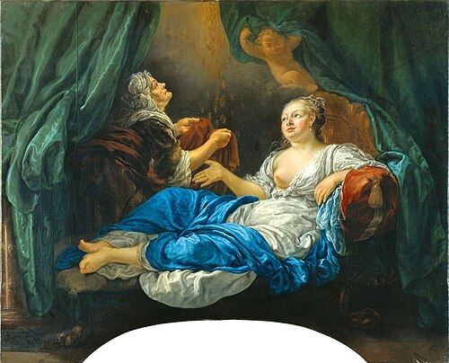 Danae en de gouden regen, 1729, Jan Abel Wassenbergh