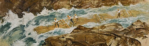 Rafting, 1959, Kawabata Ryushi