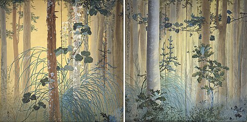 Autumn among Trees, 1907, Kanzan Shimomura