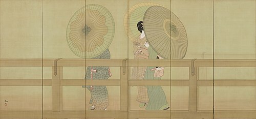 Spring Rain, 1916, Kanzan Shimomura