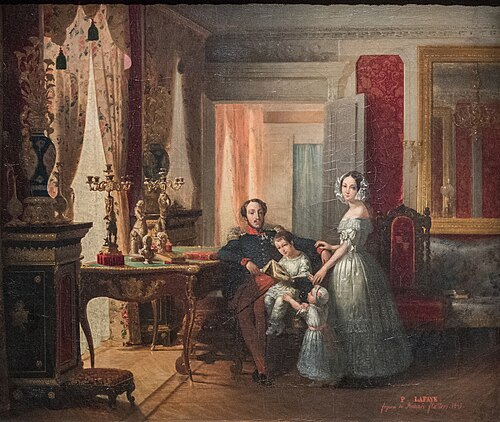 La famille du Duc d'Orléans aux Tuileries, 1845, Prosper Lafaye