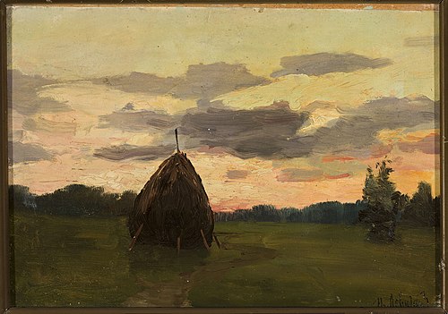 Landscape with a haystack, 1886, Isaac Levitan