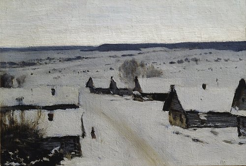 Деревня. Зима, , Isaac Levitan