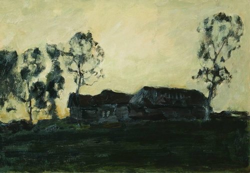 Избы, 1899, Isaac Levitan