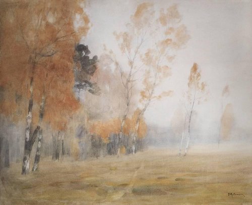 Туман. Осень, 1899, Isaac Levitan