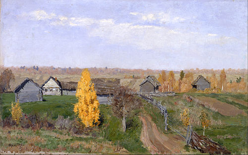 Golden Autumn. Slobodka, 1895, Isaac Levitan