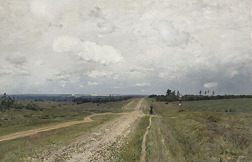 The Vladimirka, 1892, Isaac Levitan