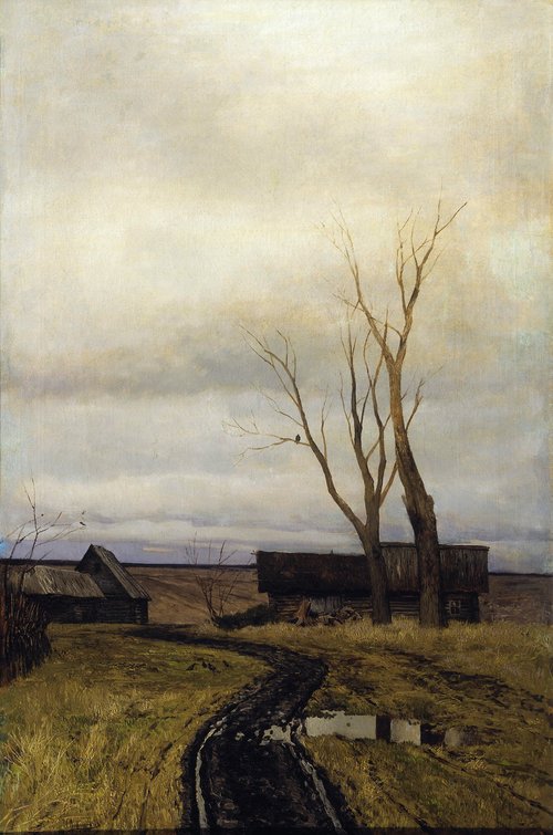 Autumn. Village road, 1877, Isaac Levitan