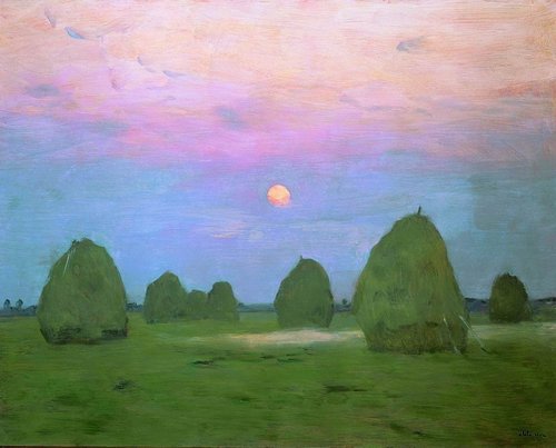 Dusk. Haystacks, 1899, Isaac Levitan