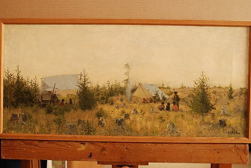 Gypsies (Roma camp), 1889, Isaac Levitan