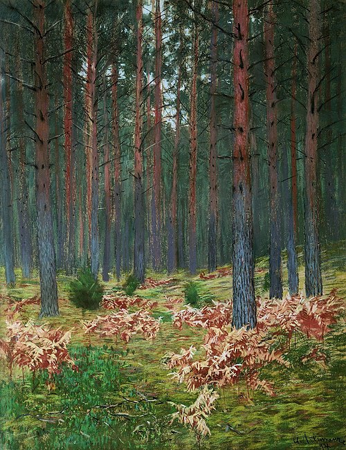 Landscape with Fern (In Bor. Autumn), 1894, Isaac Levitan