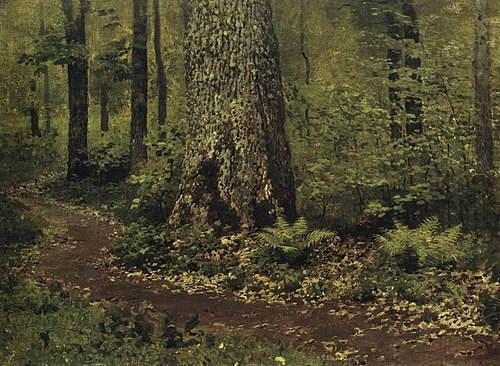 Path in the Deciduous Forest. Ferns, 1895, Isaac Levitan