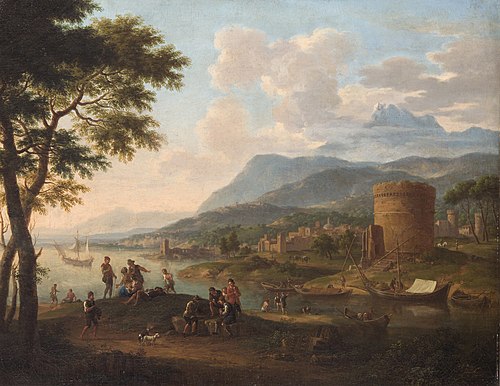 Italienische Abendlandschaft, 1699, Jacob de Heusch