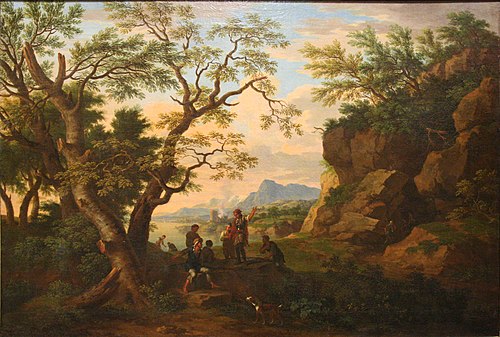 Paysage avec des bandits, 1690, Jacob de Heusch