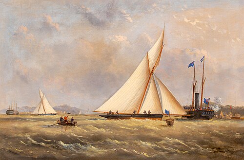 Cutter SPHINX Wins the first Royal Albert Cup, 1866, Arthur Wellington Fowles