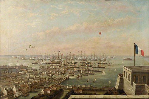 La reine Victoria en visite à Cherbourg le 4 août 1858, 1858, Arthur Wellington Fowles