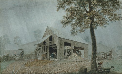 Rainstorm—Cider Mill at Redding, Connecticut, 1840, George Harvey