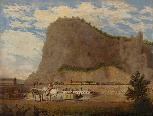 Scene of the Baltimore & Ohio Railroad and the Chesapeake & Ohio Canal at Harpers Ferry, Virginia, 1837, George Harvey