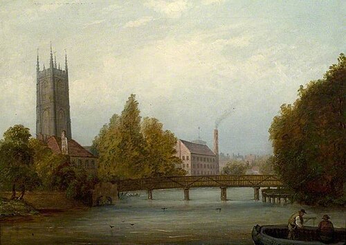 First Exeter Bridge, Derby, 1838, Robert Bradley