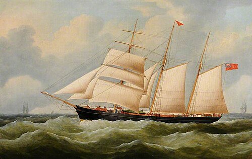 Barquentine 'Times', 1850, Richard Ball Spencer