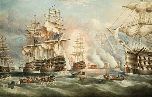 The Bombardment of Algiers, 27 August 1816 (after George Chambers Senior), , Richard Ball Spencer