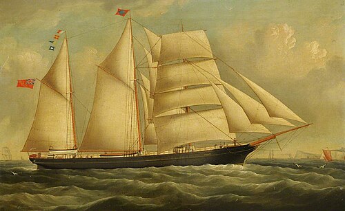 The brigantine 'Satellite', 1870, William Ball Spencer