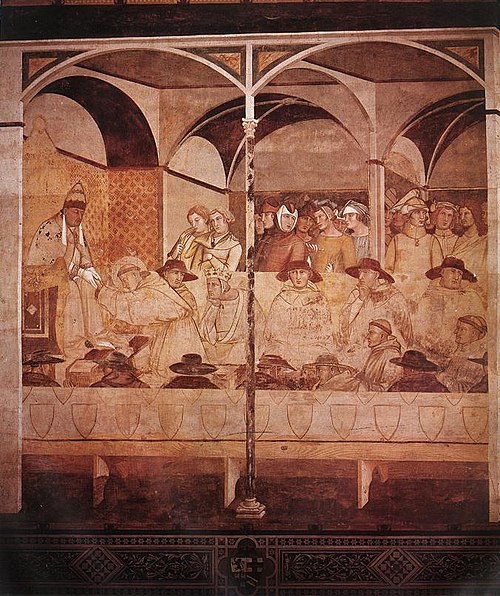 The Oath of St Louis of Toulouse, 1324, Ambrogio Lorenzetti