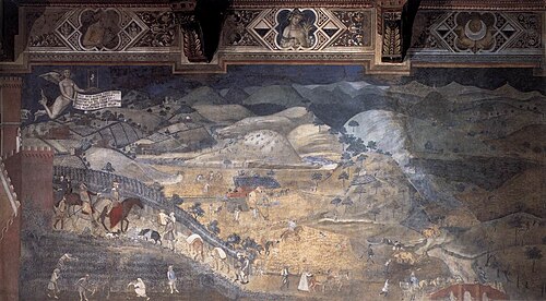 The Effects of Good Government in the Countryside, 1339, Ambrogio Lorenzetti