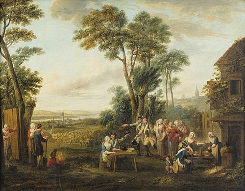 The Departure of the Conscripts, , Louis Joseph Watteau