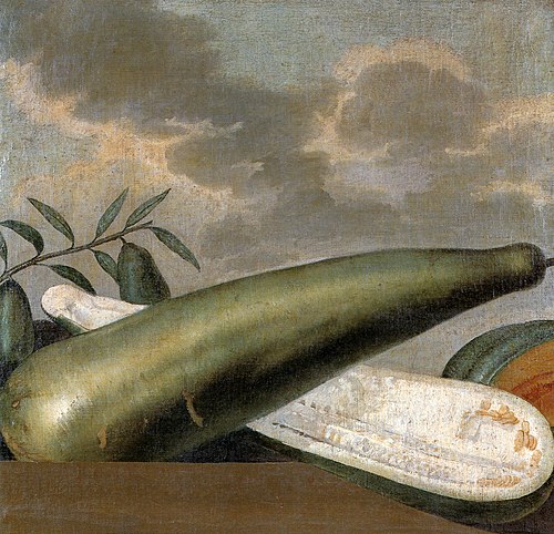 Still-life of slender gourds, 1643, Albert Eckhout
