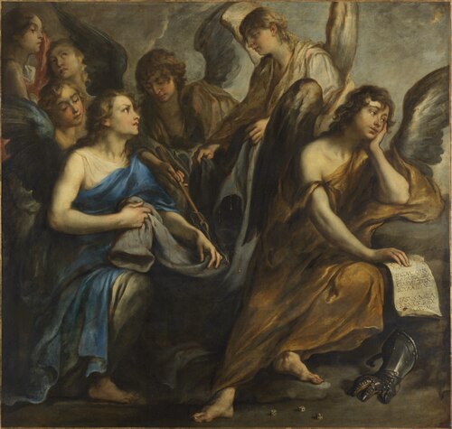 Angels with the Arma Christi, 1643, Jan Cossiers