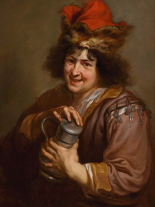 Young man holding a tankard, 1650, Jan Cossiers