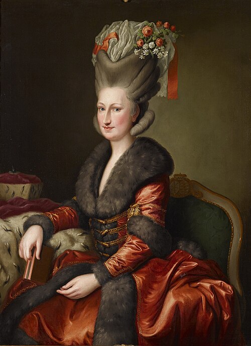 Portrait of Maria Amalie Auguste of Saxony in Polish costume., 1780, Heinrich Carl Brandt